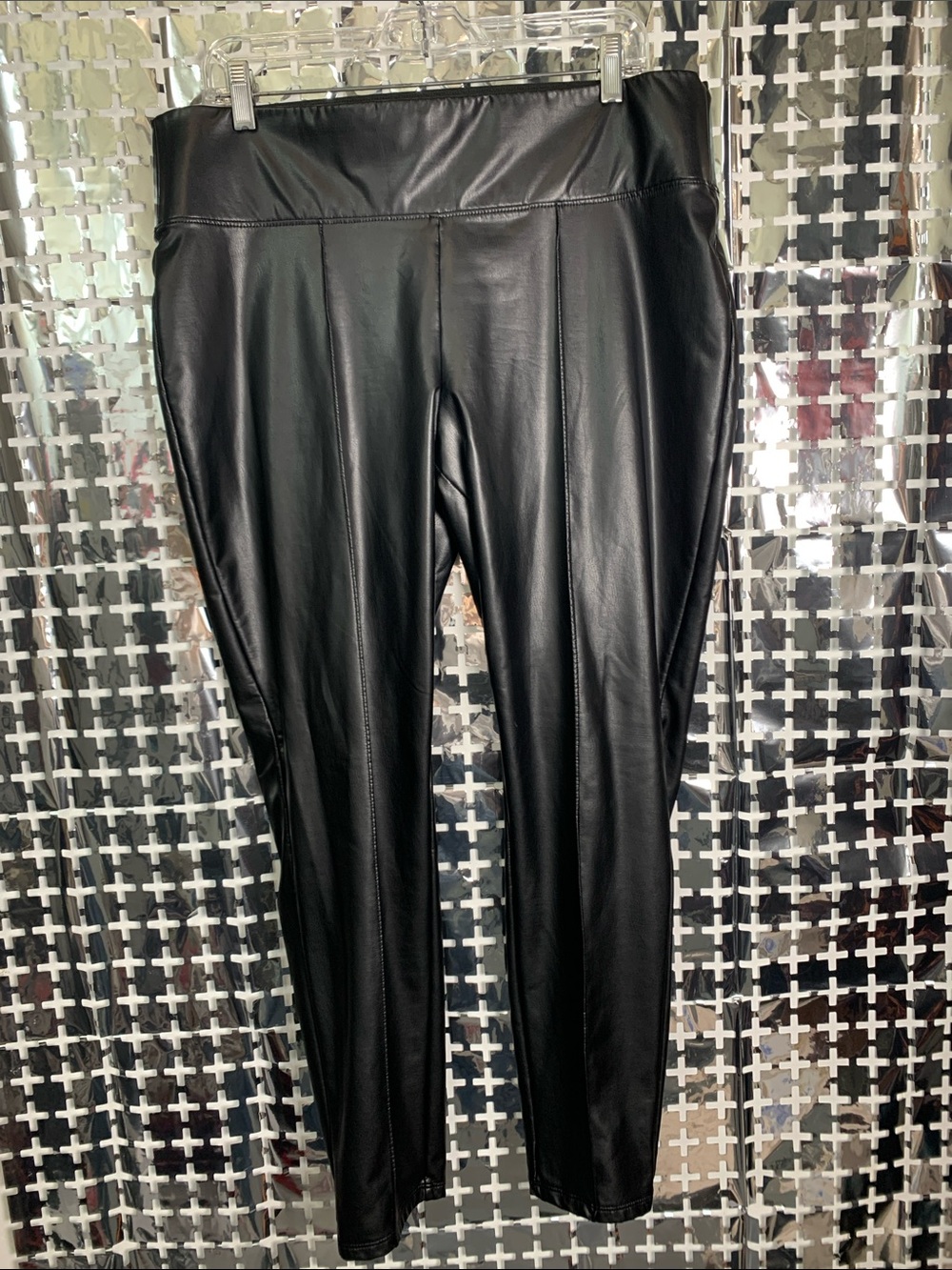 Nine West Black Faux Leather Leggings